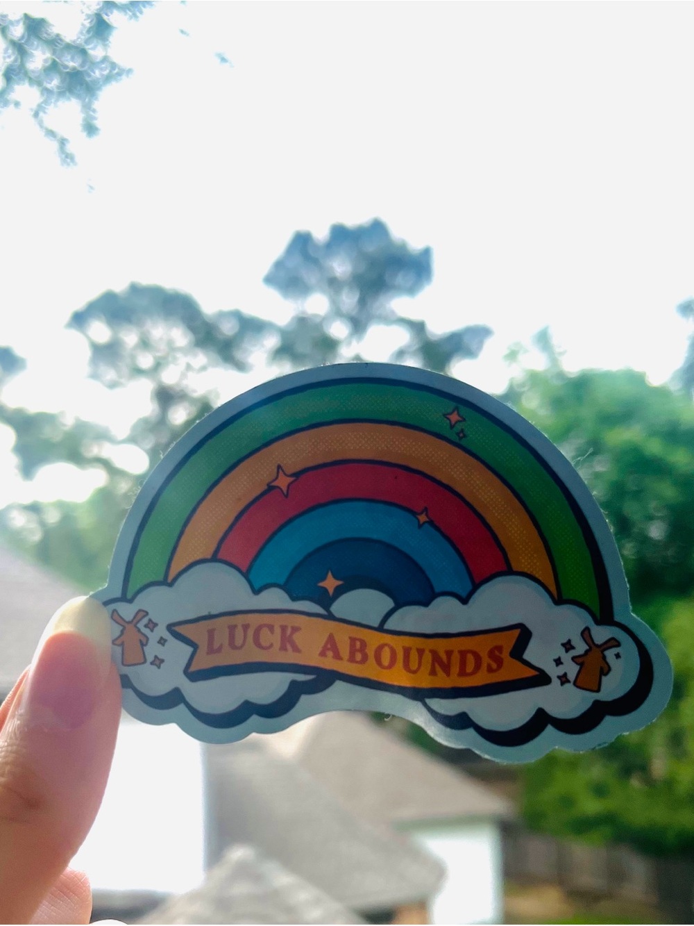 Luck Abounds Rainbow Dutch Bros Sticker